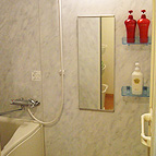 Bathroom with towels provided